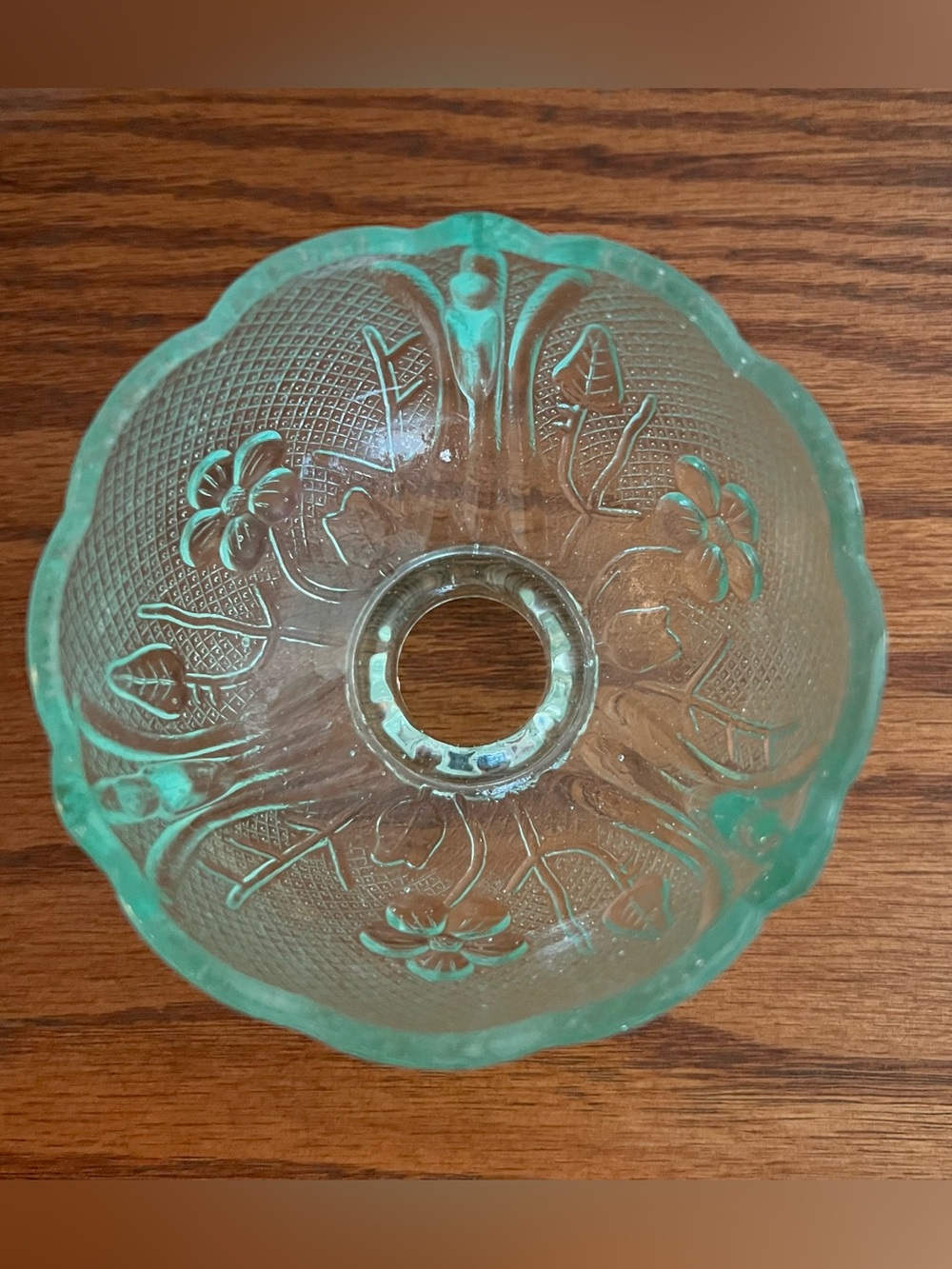 Vintage House of Lloyd Mint Green Glass Fairy Lamp - Picture 8 of 10